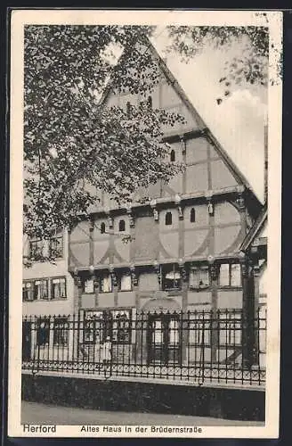 AK Herford, Altes Haus in der Brüdernstrasse