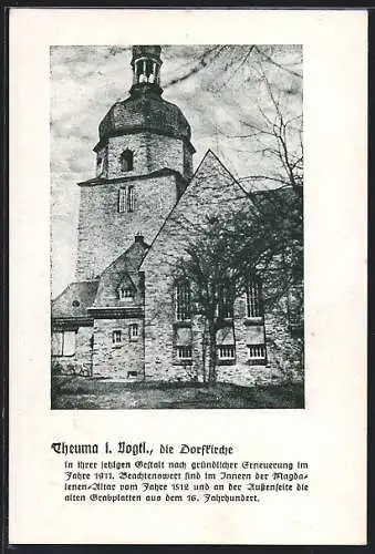 AK Theuma, Partie an der Dorfkirche