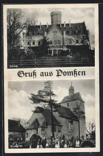 AK Pomssen, Schloss, Kirche
