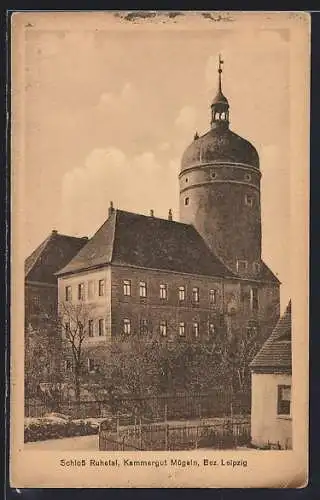 AK Mügeln /Bez. Leipzig, Blick auf Schloss Ruhetal