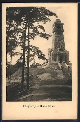 AK Berlin-Köpenick, Müggelberge mit Bismarckwarte