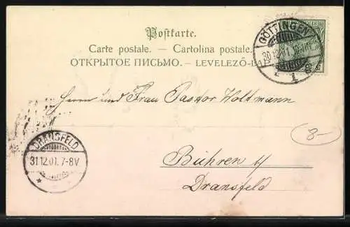 AK Kleine Neujahrsengel rodeln mit der Jahreszahl 1902 einen Hang hinab