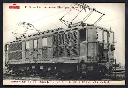 AK Locomotive Series E 4101 à 4190, französische Eisenbahn