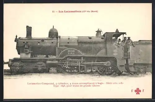 AK Französische Eisenbahn, Lokomotive Nr. 2168 der Cie du Nord