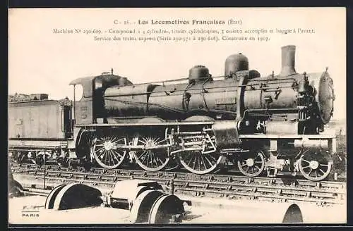 AK Machine No. 230-609, französische Eisenbahn
