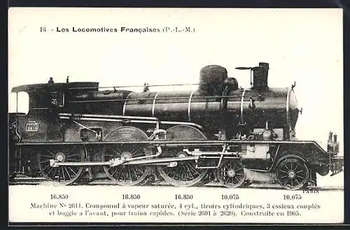 AK französische Eisenbahn, Machine de Trains express, Série 2601 à 2620, Modèle 1905