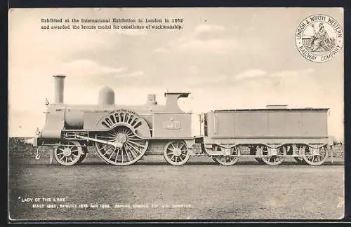 AK Dampflokomotive Lady of the Lake, englische Eisenbahn