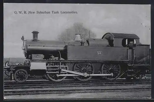 AK GWR New Suburban Tank Locomotive, englische Eisenbahn