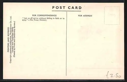 AK Flugzeug Stirling Bomber with Crew