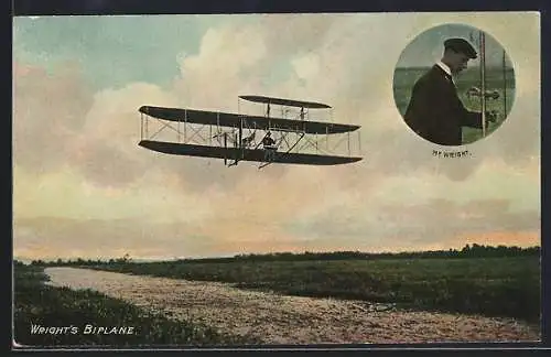 AK Flugzeug Wrights Biplane, Mr. Wright