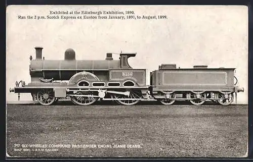 AK Compound Passenger Engine Jeanie Deans No. 3105 L & NW Railway, englische Eisenbahn