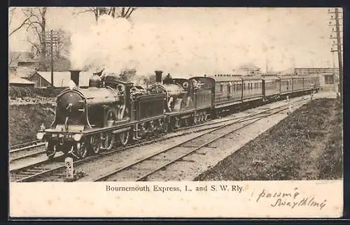 AK Bournemouth Express L and SW Rly., englische Eisenbahn