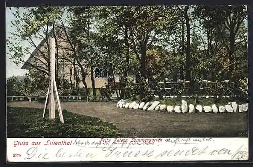 AK Lilienthal / Bremen, Fritz Peters Sommergarten