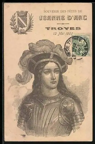AK Troyes, Fetes de Jeanne d`Arc 1907, Volksfest