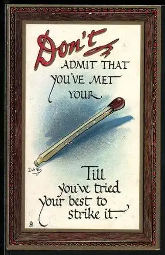 AK Streichholz, Don`t admit that you`ve met your..., Scherz, Kuriosa