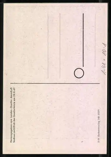 Künstler-AK Goethe-Jahr 1949, Portrait des Dichters