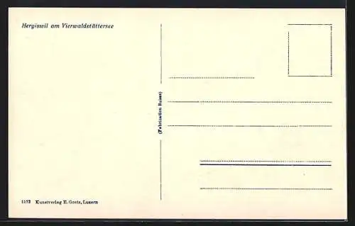 AK Hergiswil am Vierwaldstättersee, Ortsansicht mit Seeblick und Bergpanorama