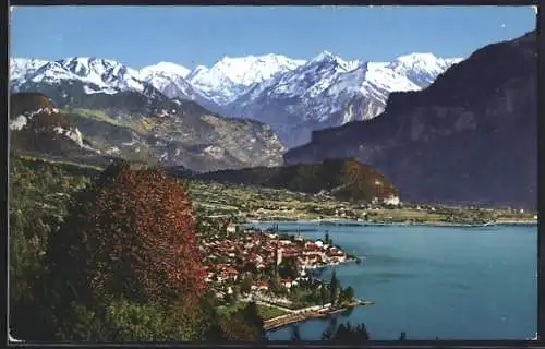 AK Brienz, Gesamtansicht mit Haslibergen aus der Vogelschau
