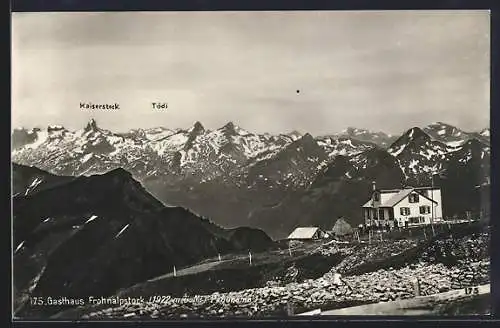 AK Morschach /SZ, Fronalpstock, Gasthaus und Panorama