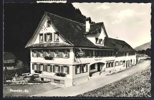 AK Seewen /SZ, Gasthaus zum Kreuz A. Frey