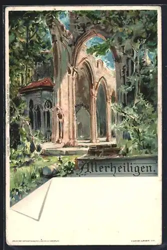 Künstler-AK Carl Biese: Allerheiligen, Klosterruine