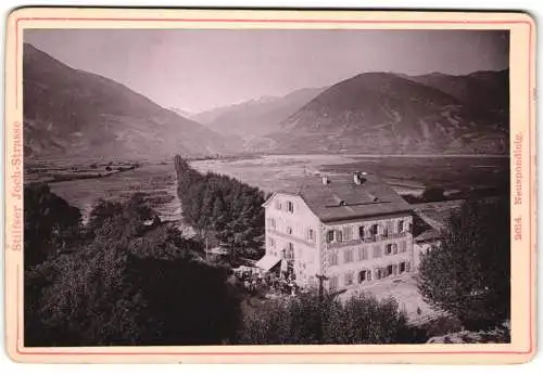 Fotografie Diezel & Langer, Wien, Ansicht Spondinig, Spondinig mit Hotel zum Goldenen Hirsch Neuspondinig