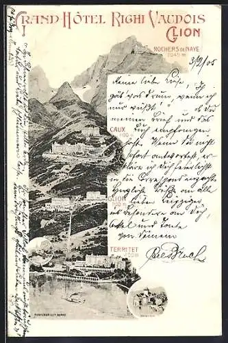 AK Glion, Grand-Hôtel Righi Vaudois, Caux, Territet, Château de Chillon