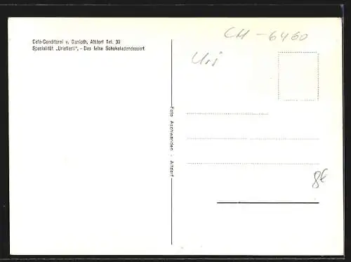 AK Altdorf, Cafe-Conditorei v. Danioth, Innenansicht