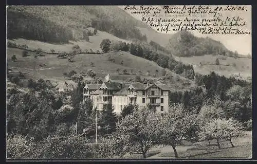 AK Langenbruck, Ansicht vom Kurhaus mit Berglandschaft
