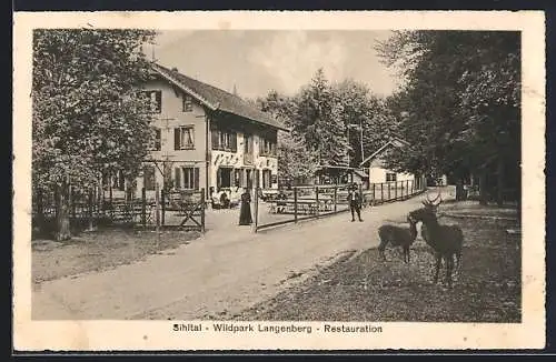 AK Langnau am Albis, Sihltal, Restaurant beim Wildpark Langenberg