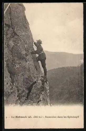 AK Le Hohneck, Ascension dans les Spitzkopff, Bergsteigen