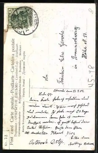 AK Liebespaar im Ruderboot