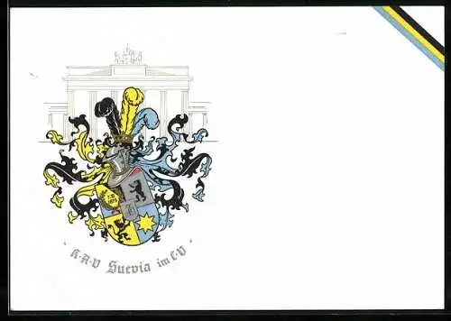 AK Berlin, K. A. V. Suevia im CU, Studentenwappen