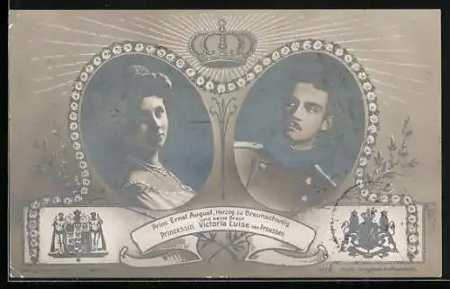 AK Ernst August Herzog von Braunschweig und Prinzessin Victoria Luise