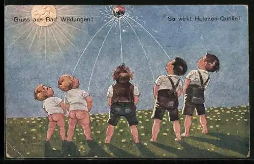 AK Knaben beim Zielpinkeln, Toilettenhumor