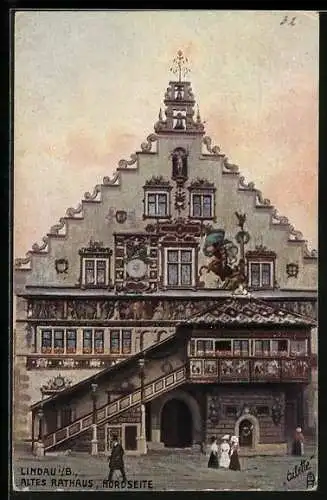 AK Lindau / Bodensee, Altes Rathaus, Nordseite