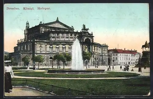 AK Dresden, Kgl. Hofoper mit Anlage