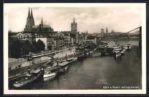 AK Köln a. Rh., Am Leystapel, Teilansicht aus der Vogelschau