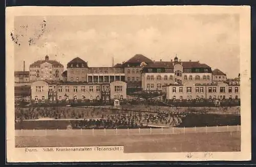 AK Essen / Ruhr, Städt. Krankenanstalten, Teilansicht
