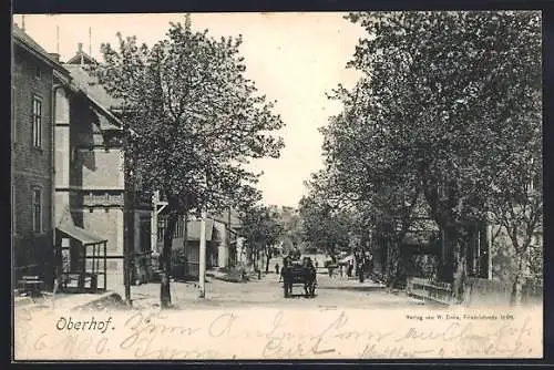 AK Oberhof / Thüringen, Ortspartie mit Kutscher