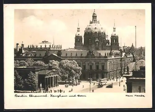 AK Berlin, Zeughaus und Dom mit Ehrenmal