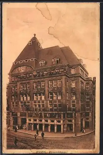 AK Essen / Ruhr, Keramikhaus, Vorderansicht