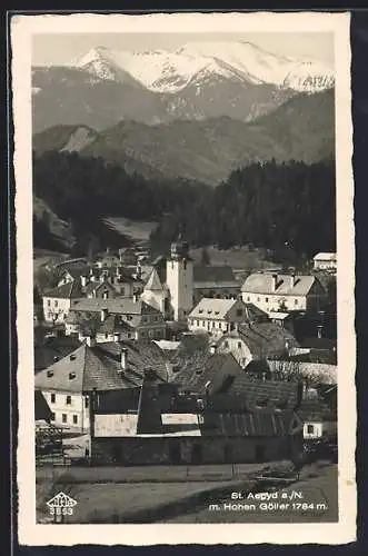 AK St. Aegyd a. N., Kirche und Hoher Göller