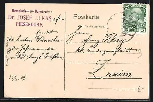 AK Piesendorf im Pinzgau, Teilansicht mit Kirche