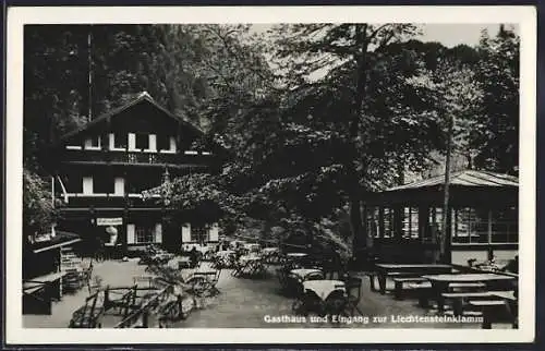 AK St. Johann i. Pongau, Gasthaus und Eingang zur Liechtensteinklamm