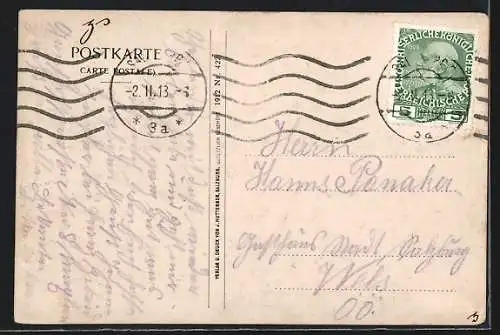 Künstler-AK Salzburg, D` Salzburger Stierwascher, Lied