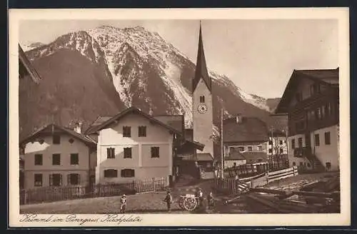 AK Krimml /Pinzgau, Der Kirchplatz