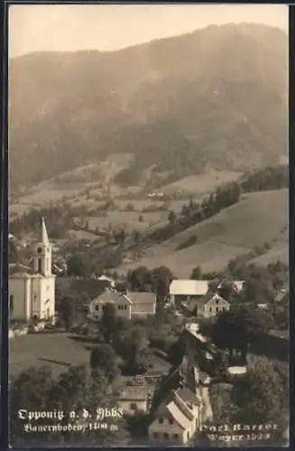 AK Opponitz a. d. Ybbs, Strassenpartie mit Kirche, Bauernboden