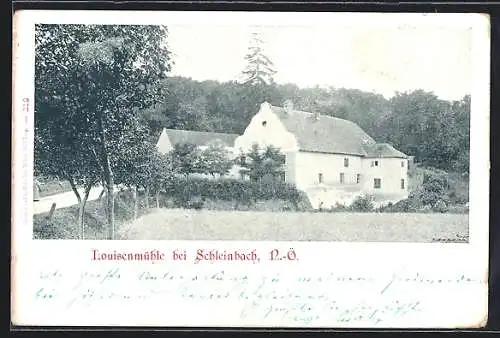 AK Schleinbach /N.-Ö., Gasthaus Louisenmühle