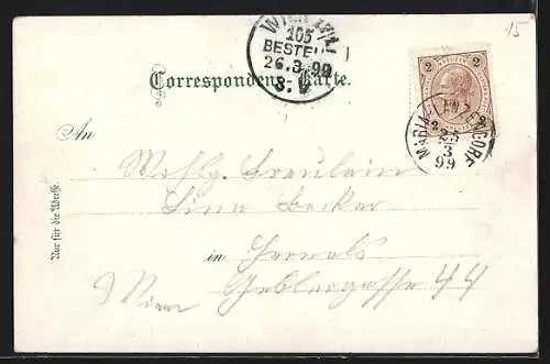 Lithographie Maria Lanzendorf, Calvarienberg, Kirche, Inneres der Kirche